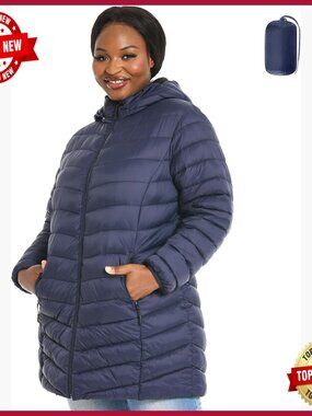 Plus Size Packable Puffer Jacket Lightweight Winter Coat 1X-6X
